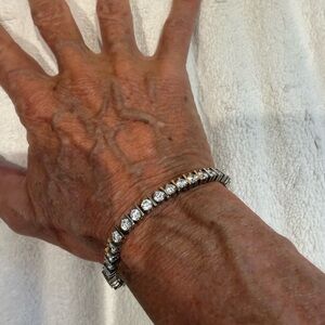 Nordstrom Sterling Silver Tennis Bracelet with Cubic Zirconia- Women's Jewelry